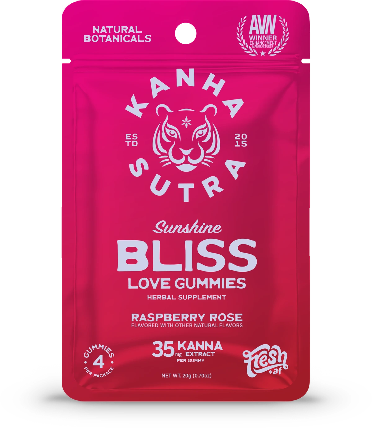 KANHA Sunshine Bliss Love Gummies packaging